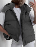Sleeveless hooded down jacket vest