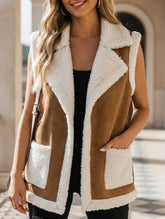 Warm fleece coat vest
