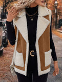 Warm fleece coat vest
