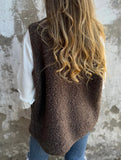 Fleece button vest jacket_CWOV00319