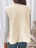 Solid Color Fleece Vest Casual Sleeveless_CWOV00334