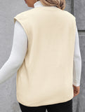 Solid Color Fleece Vest Casual Sleeveless_CWOV00334
