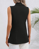 Stretch Waistline Slim-Fit Waistcoat ??Modern Tailored Sleeveless Blazer for Women