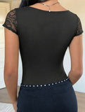 Lace Slim Fit Sexy Bodysuit