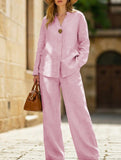 Stylish solid color cotton and linen casual suit trousers_CWSBSL00059