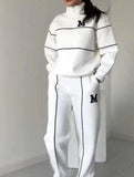 Letter long-sleeved casual sportswear set_CWSBSL00060