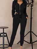 Women's tapered cardigan casual sportswear set_CWSBSL00061