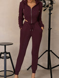 Women's tapered cardigan casual sportswear set_CWSBSL00061