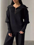 Casual Zip-Up Hoodie Plus Size Two-Piece Set_CWSBSL00062