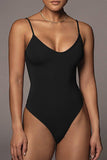 Women Spaghetti Strap Cami Bodysuit_Cwsbssl0022