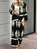 Geometric Print Shirt and Wide Pants Set_CWSJB00038