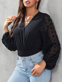 Mesh patchwork sheer jumpsuit