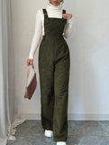 Corduroy solid color jumpsuit