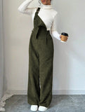 Corduroy solid color jumpsuit