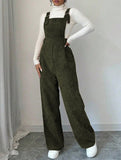 Corduroy solid color jumpsuit