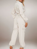 Utility Zip Waist Fit Jumpsuit_CWSJS00412