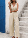 Textured Strap Wide Leg Jumpsuit_CWSJS00443