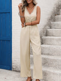 Textured Strap Wide Leg Jumpsuit_CWSJS00443