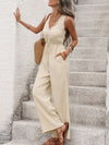 Textured Strap Wide Leg Jumpsuit_CWSJS00443