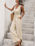 Textured Sleeveless Jumpsuit