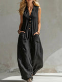 Linen Sleeveless Pocket Jumpsuit_CWSJS00515
