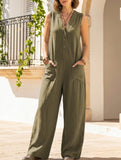Linen Sleeveless Pocket Jumpsuit_CWSJS00515