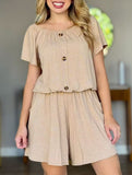 Off Shoulder Waist Romper