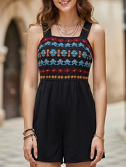 Embroidered Cami Romper