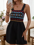 Embroidered Cami Romper
