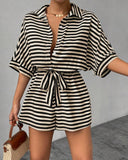 Ruffle V-Neck Sleeveless Belted Jumpsuit ??Elegant Solid Color Women's Jumpsuit