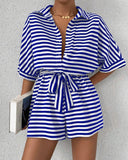 Ruffle V-Neck Sleeveless Belted Jumpsuit ??Elegant Solid Color Women's Jumpsuit