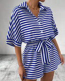 Ruffle V-Neck Sleeveless Belted Jumpsuit ??Elegant Solid Color Women's Jumpsuit