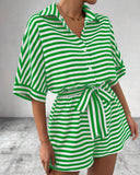 Ruffle V-Neck Sleeveless Belted Jumpsuit ??Elegant Solid Color Women's Jumpsuit