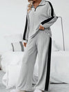 Oversized sweatshirt and wide-leg pants suit