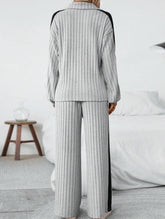 Oversized sweatshirt and wide-leg pants suit