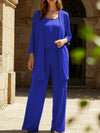 Round neck sleeveless vest wide-leg pants suit