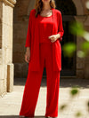 Round neck sleeveless vest wide-leg pants suit