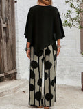 casual printed trouser suit
