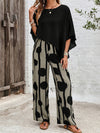 casual printed trouser suit