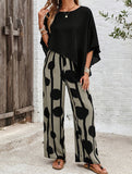 casual printed trouser suit