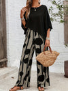 casual printed trouser suit