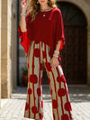 casual printed trouser suit