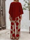 casual printed trouser suit