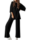 Casual round neck loose T-side suit