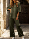 Casual round neck loose T-side suit
