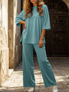 Casual round neck loose T-side suit
