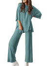 Casual round neck loose T-side suit