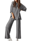 Casual round neck loose T-side suit