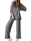 Casual round neck loose T-side suit