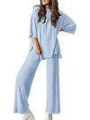 Casual round neck loose T-side suit